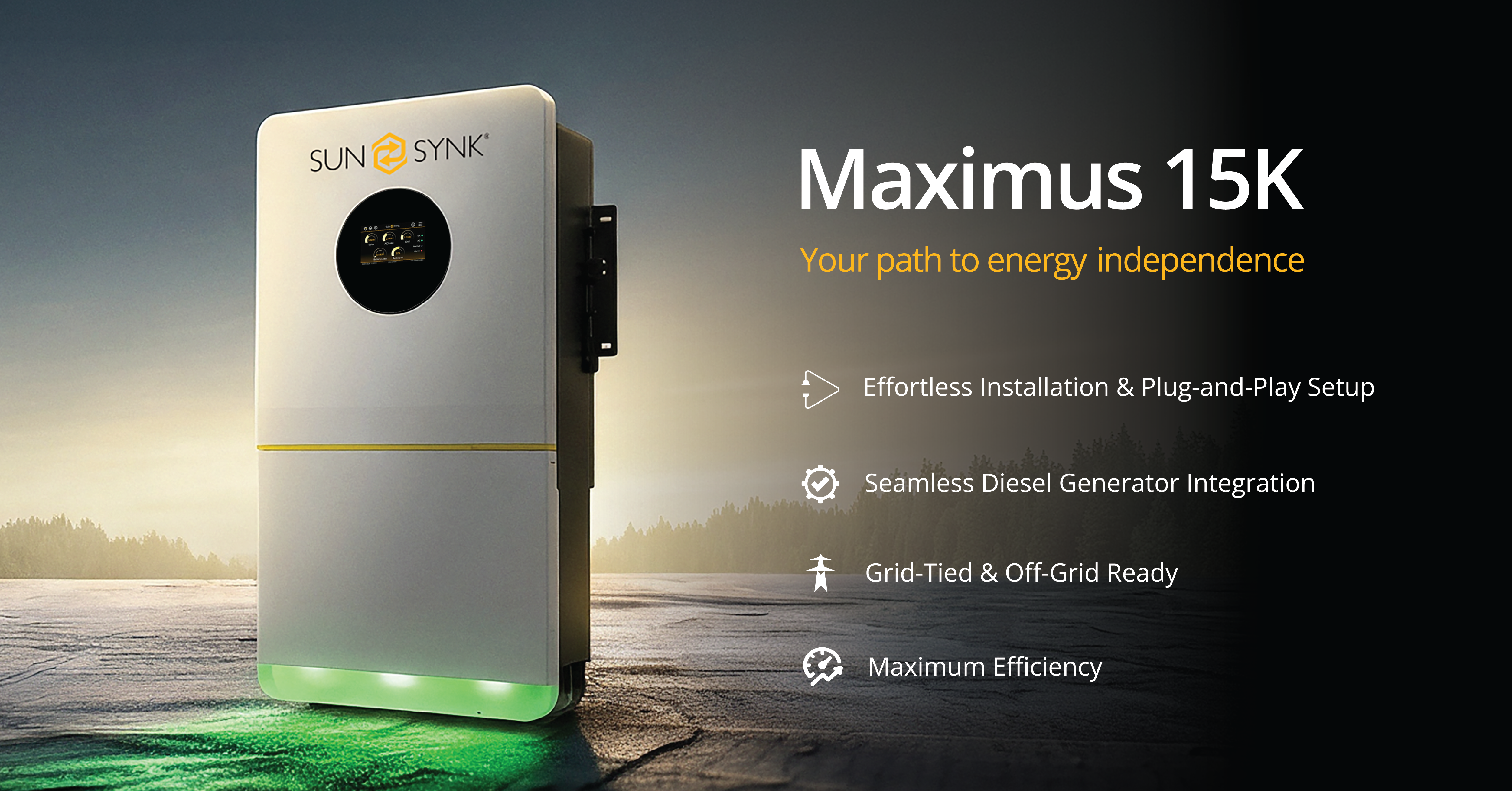 The Sunsynk Maximus 15k Split Phase Hybrid Inverter with Product Features